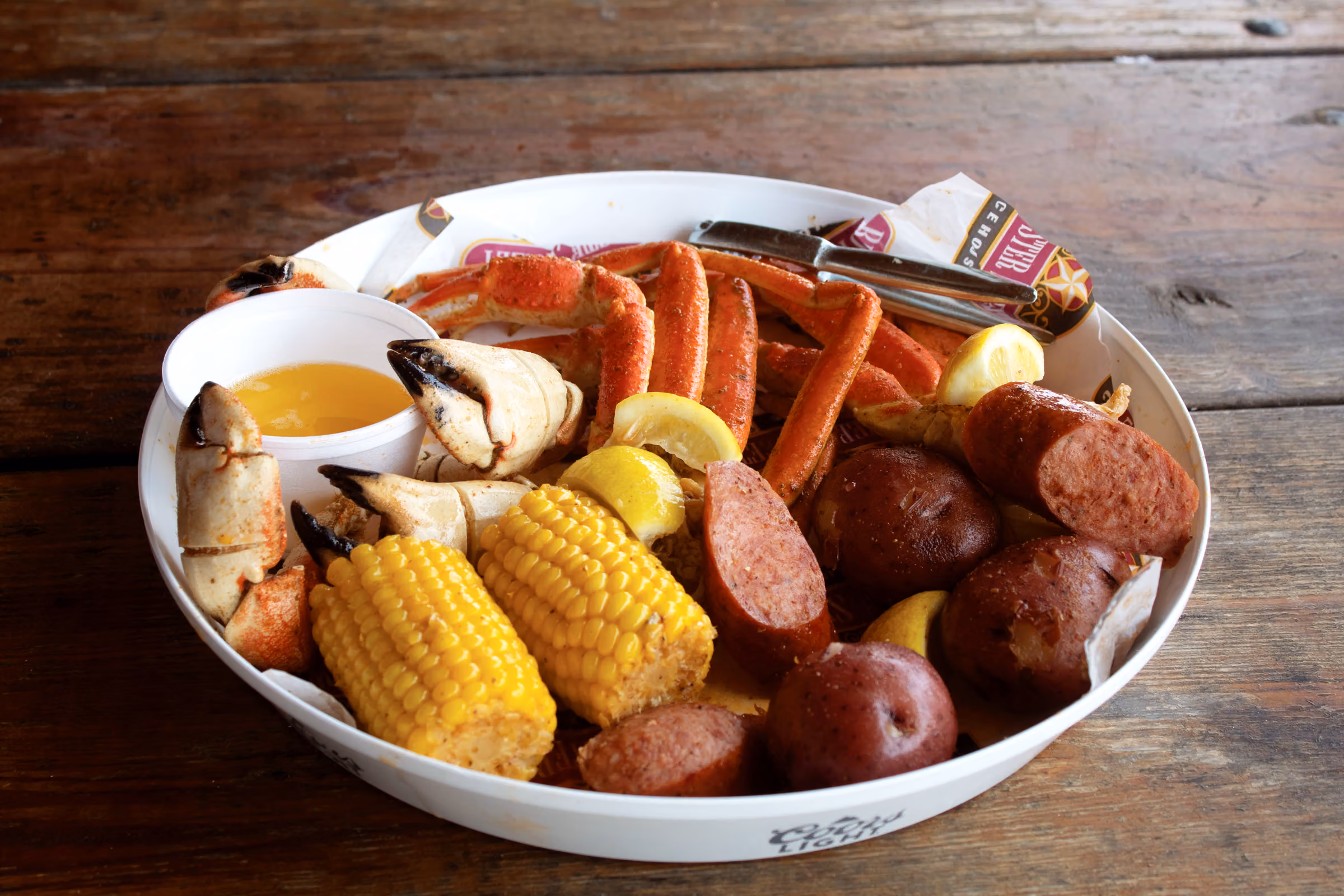 A seafood platter of crabs and claws