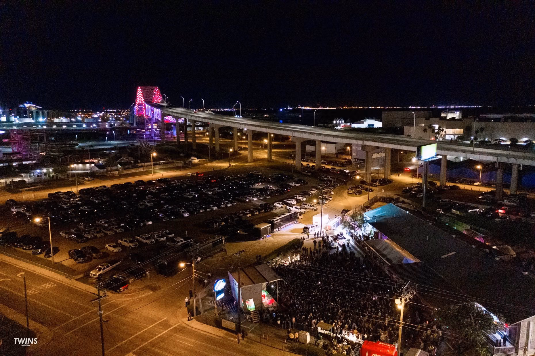 A parking lot party at Brewster Street Downtown