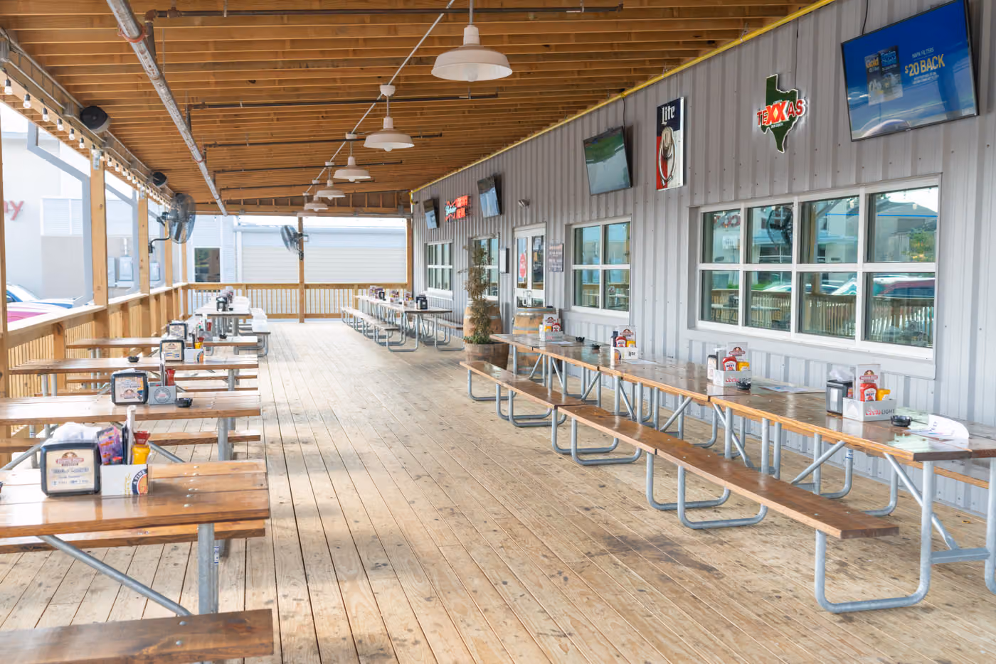The wraparound deck at Brewster Street Southside