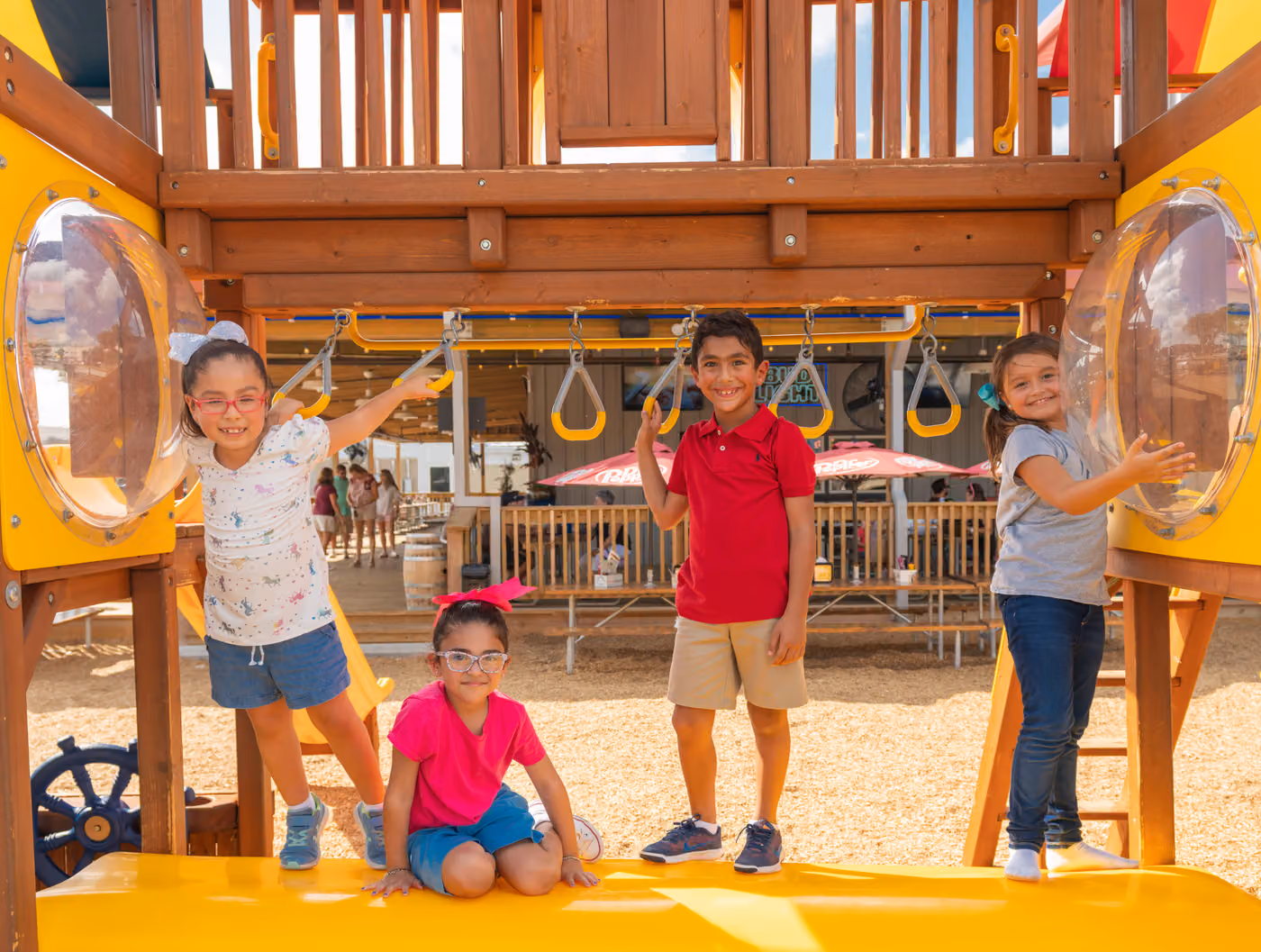 The outdoor playground at Brewster Street Southside