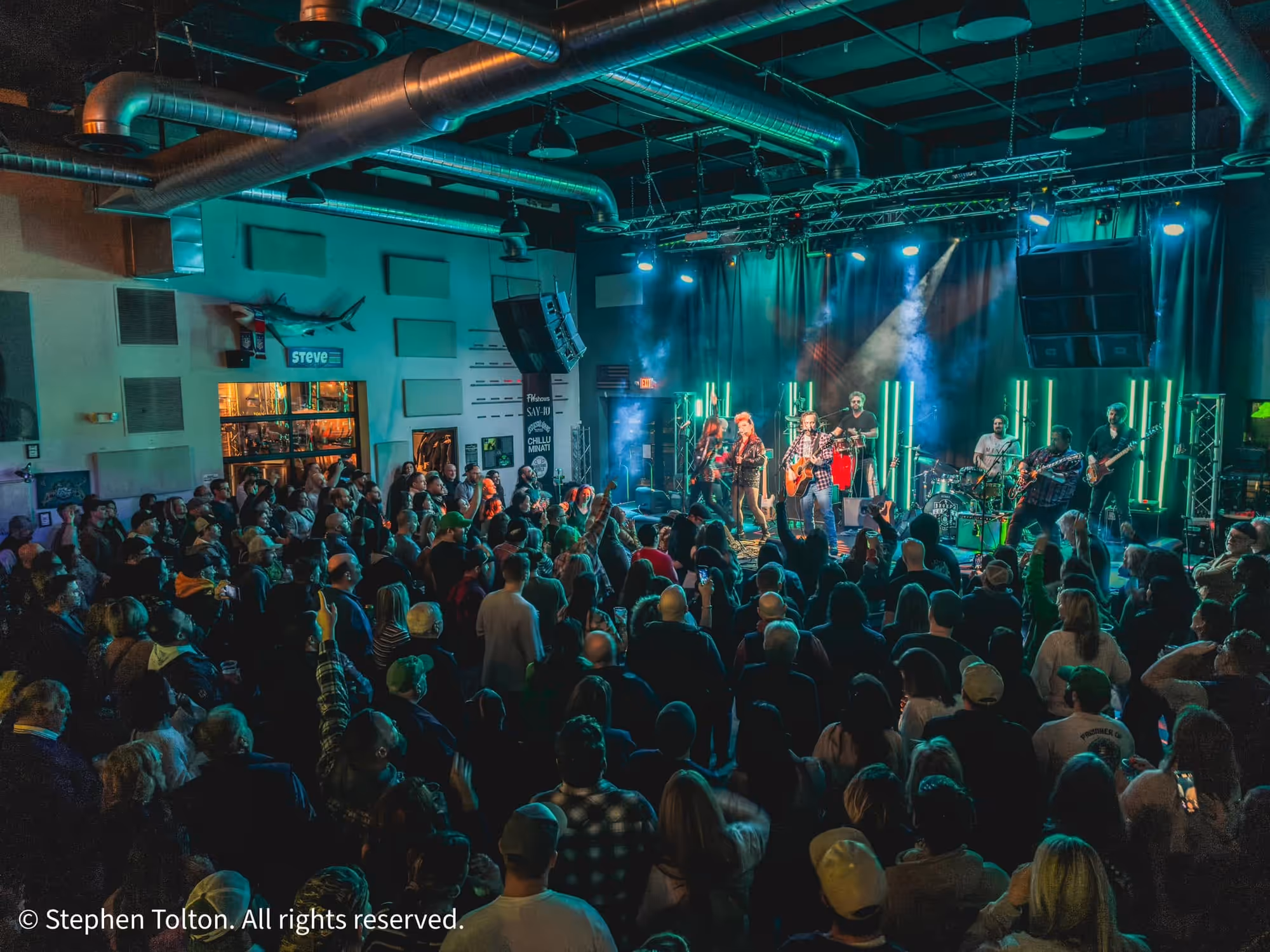 Crowd at a packed Broken Goblet show