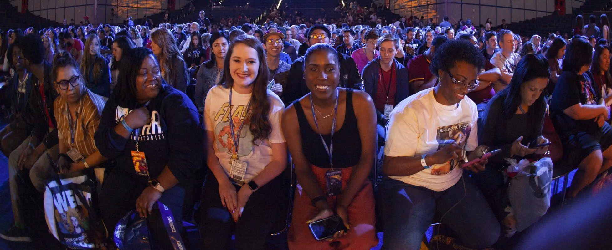 A panel audience