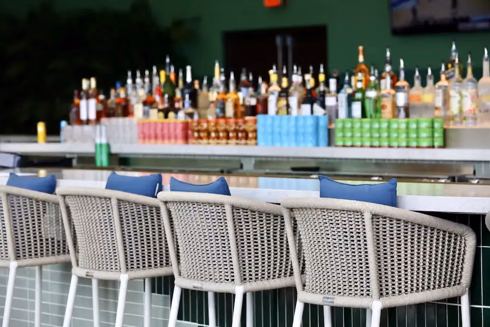 The rooftop bar