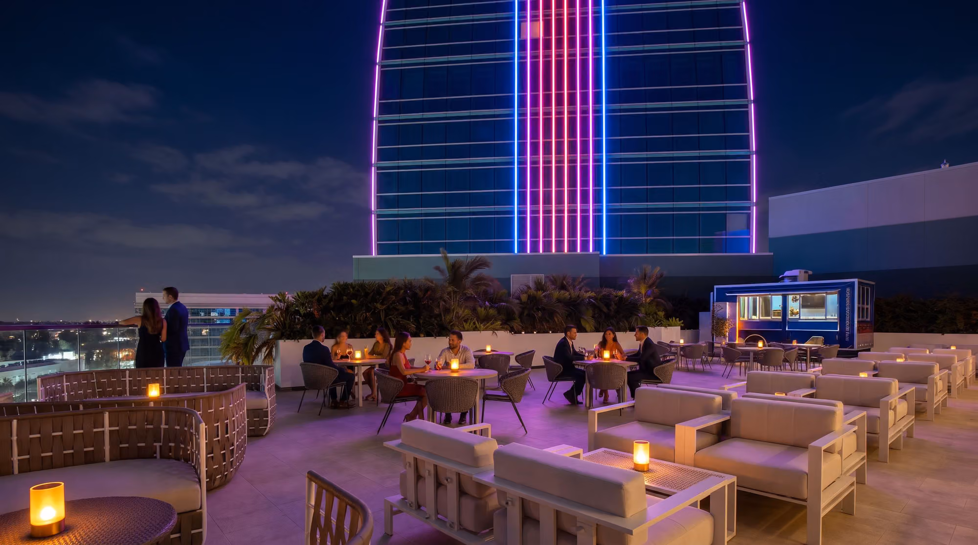 Rooftop Live at night