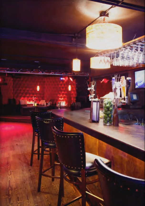 The bar at Downstairs