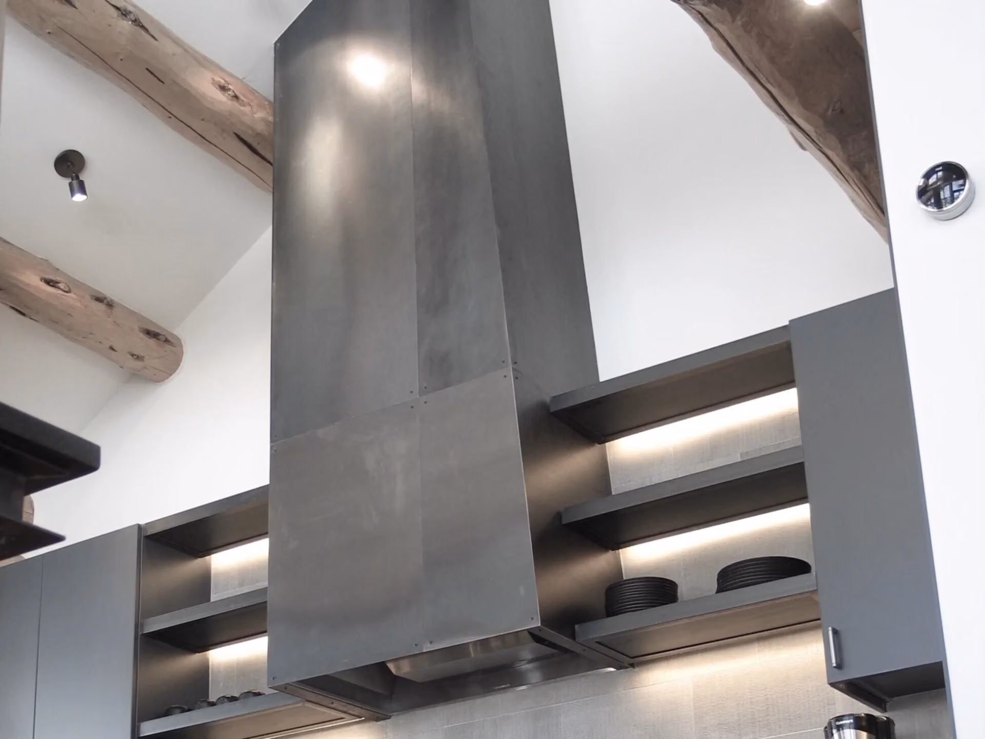 Steel work in a kitchen