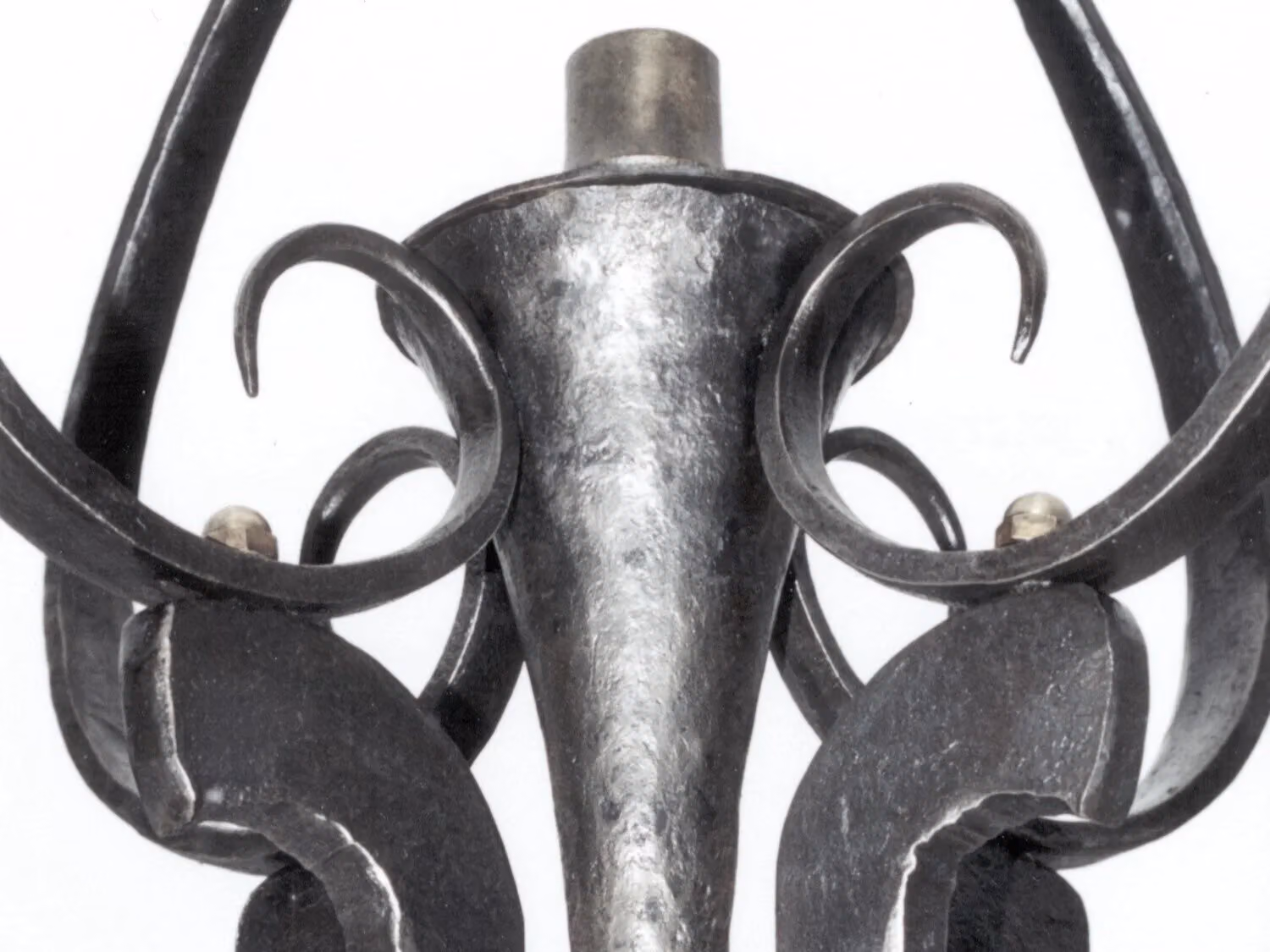 A forged chandelier detail