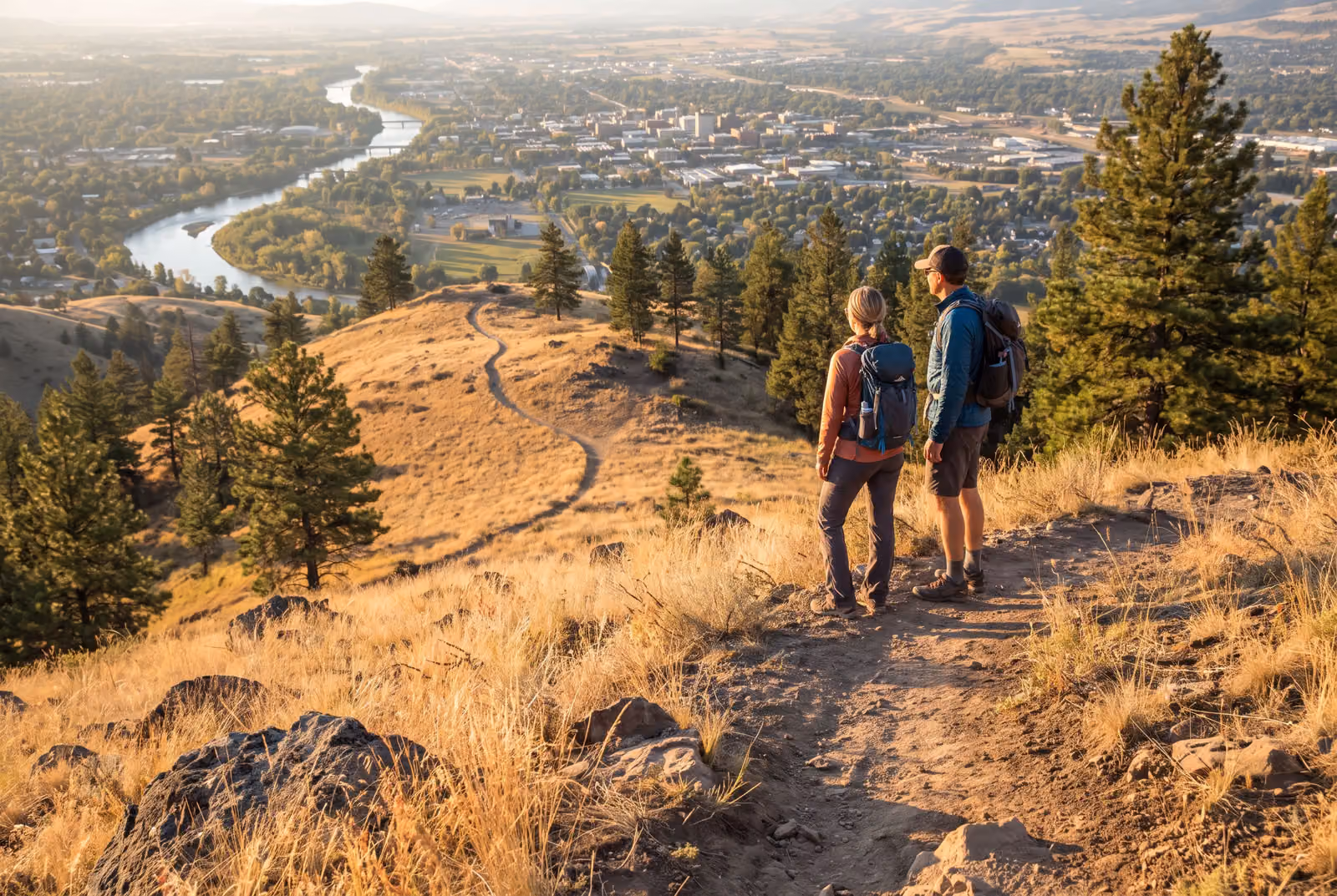 Hikers above the Missoula valley