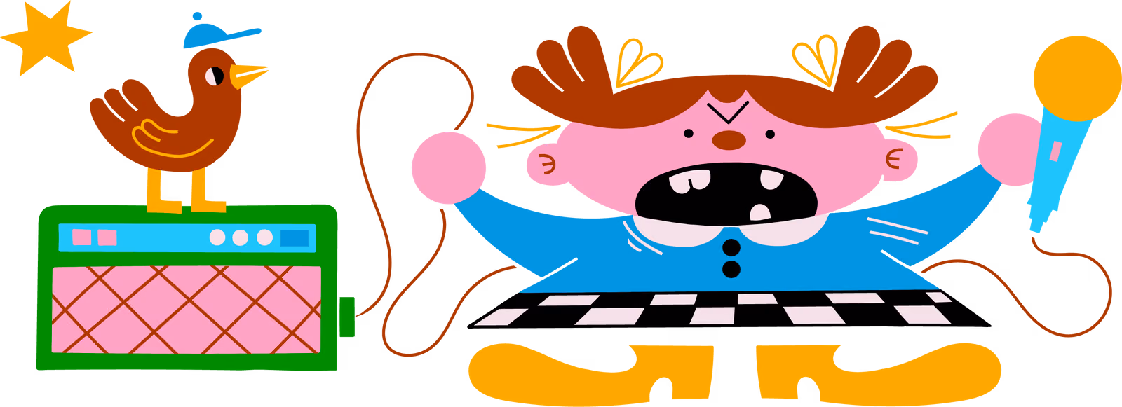 The singer at the keys
