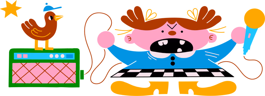 The singer at the keys