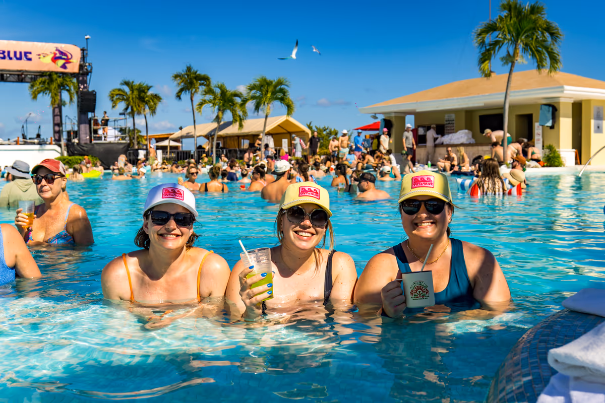Daytime pool performance at the Sunrise pool