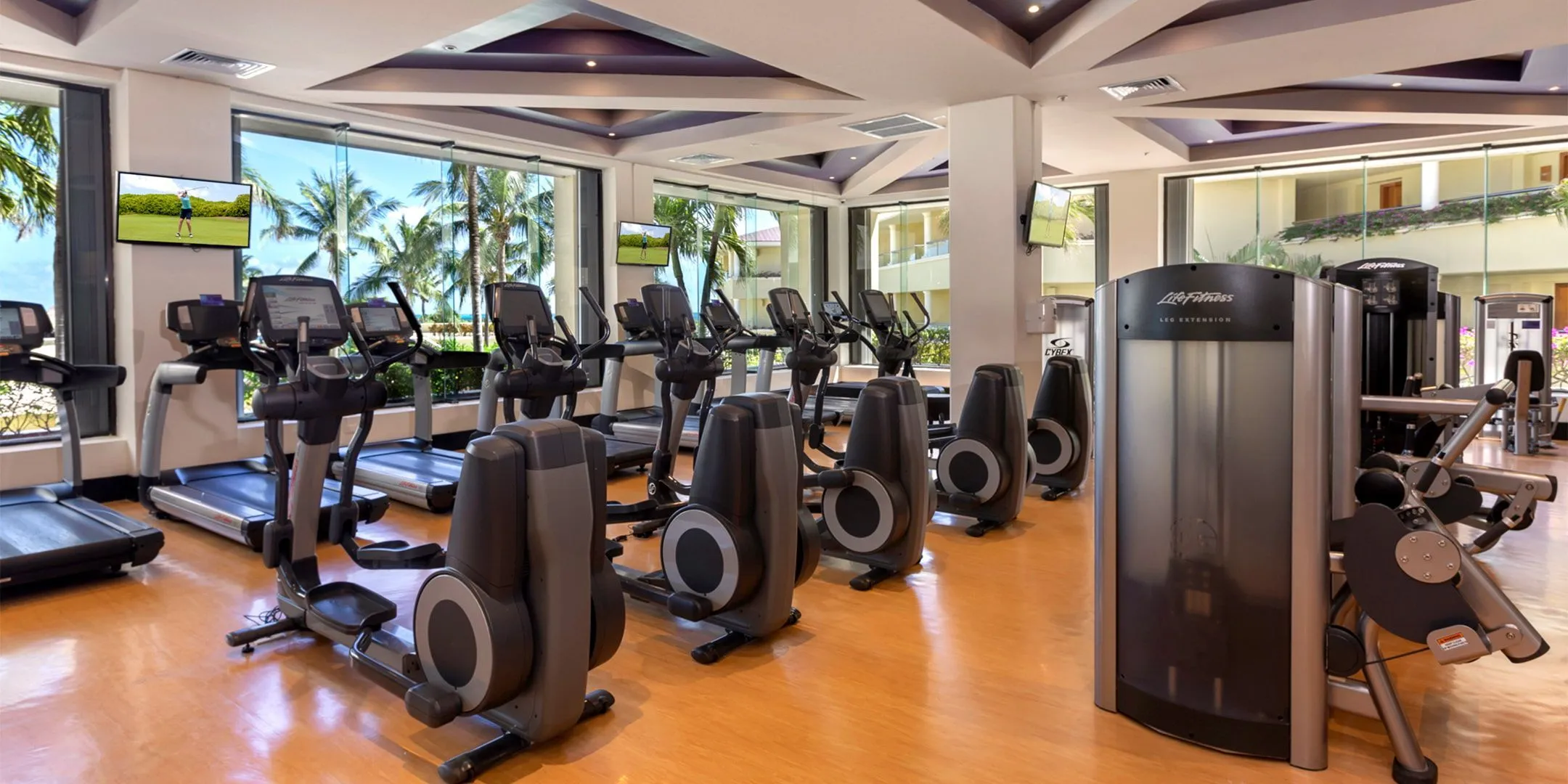 Fitness center in the Sunrise section of Moon Palace Cancun