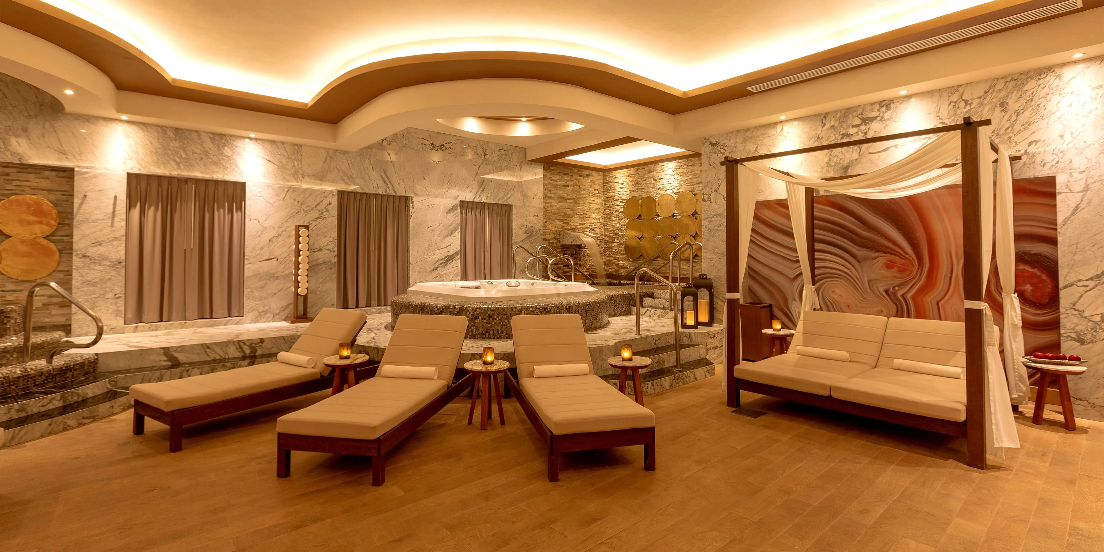 Hydrotherapy spa at the Sunrise section of Moon Palace Cancun