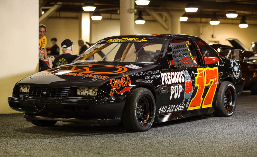 The number 17 race car on the show floor