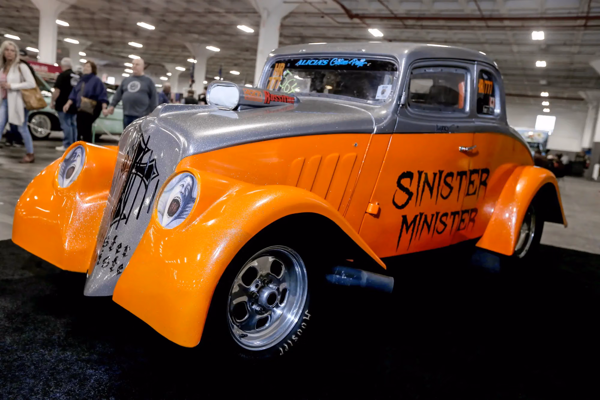 The orange Sinister Minister Willys gasser