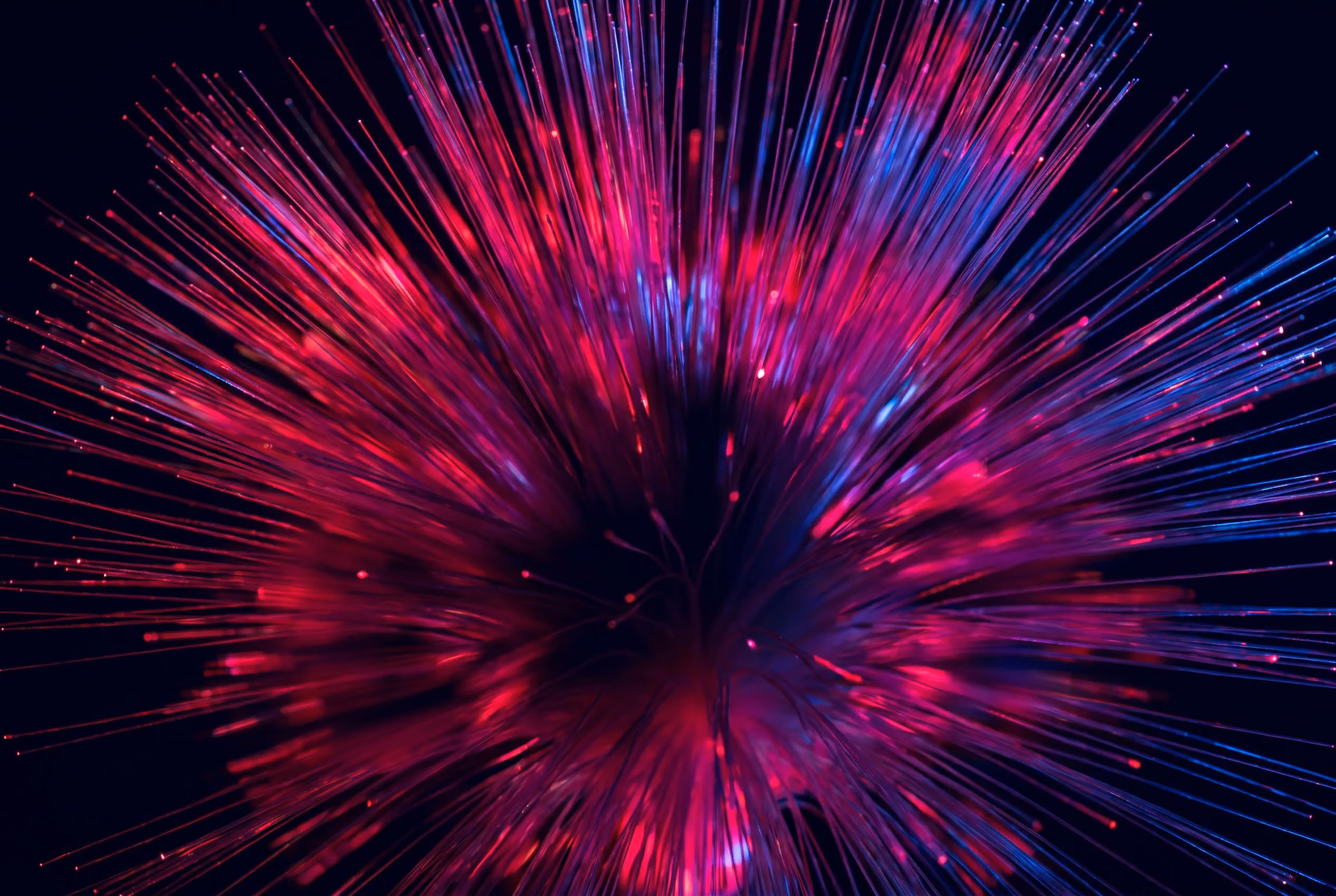 Abstract fibre-optic data bloom