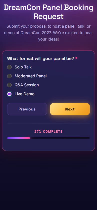 A single-choice question on a phone in the convention design