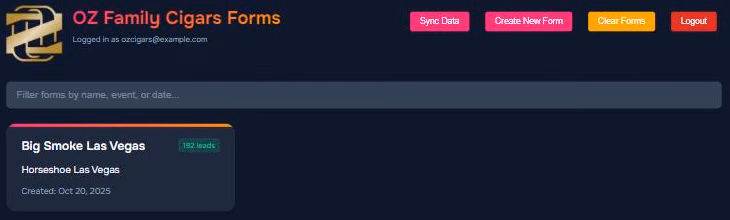 The Pixl Leads client dashboard with an event card showing its lead count