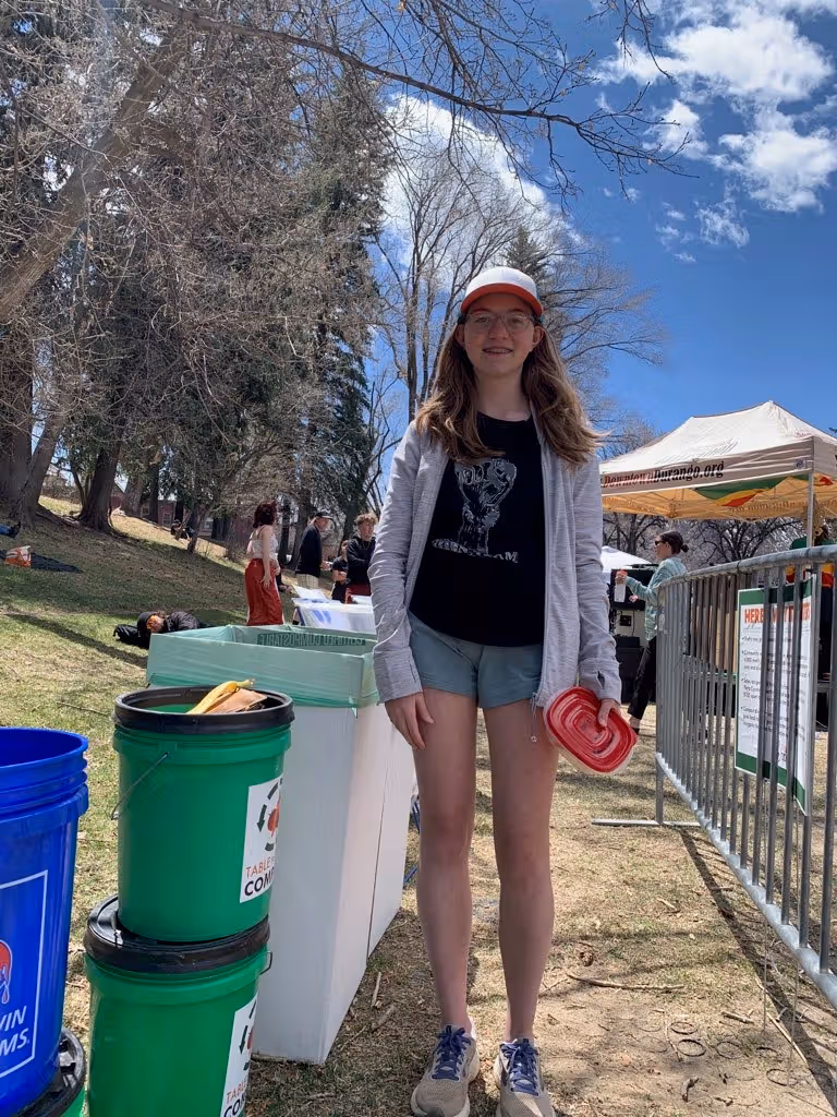 Compost collection at an event