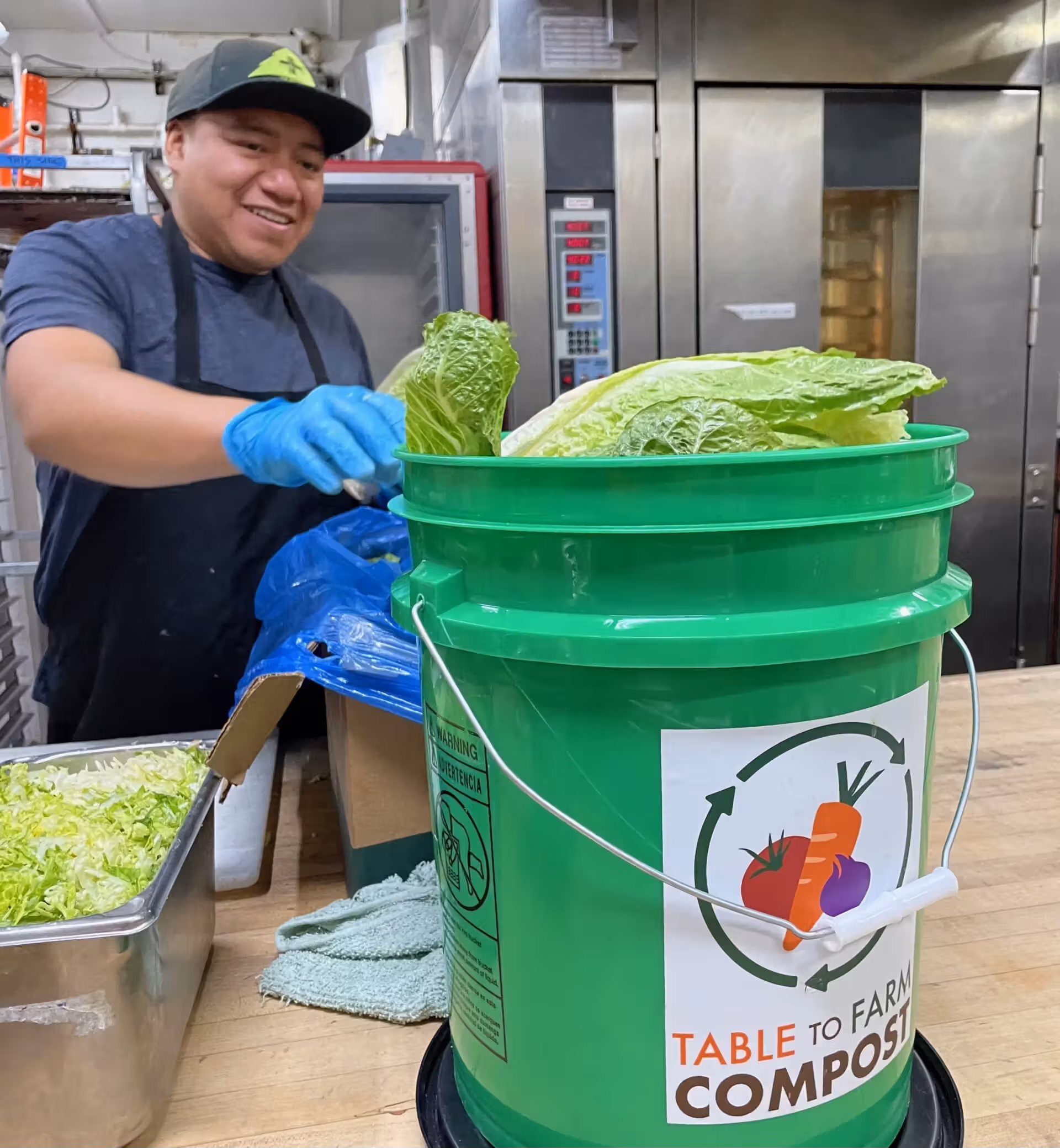 Local business composting with Table to Farm
