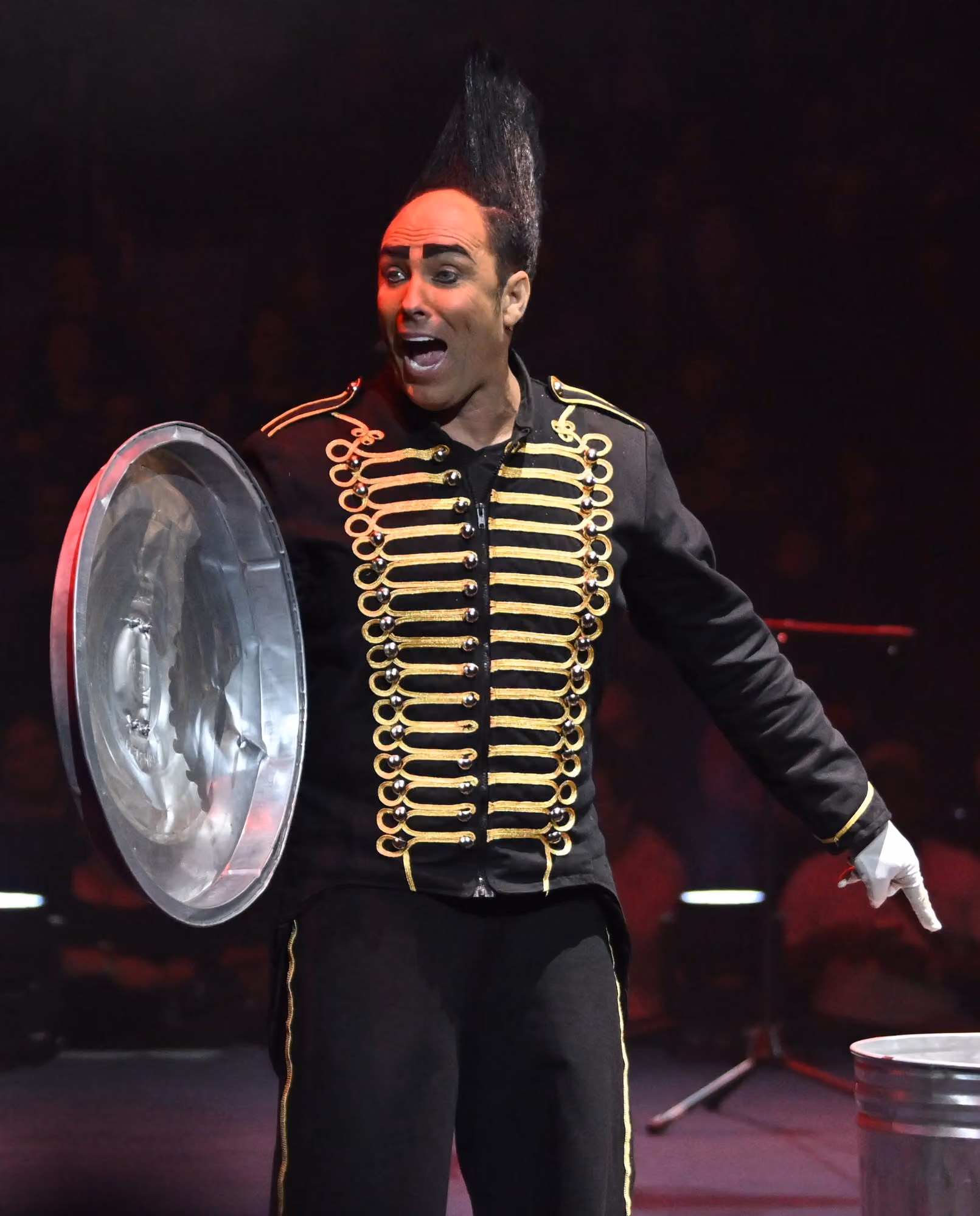Johnny Rockett performing comedy in the ring