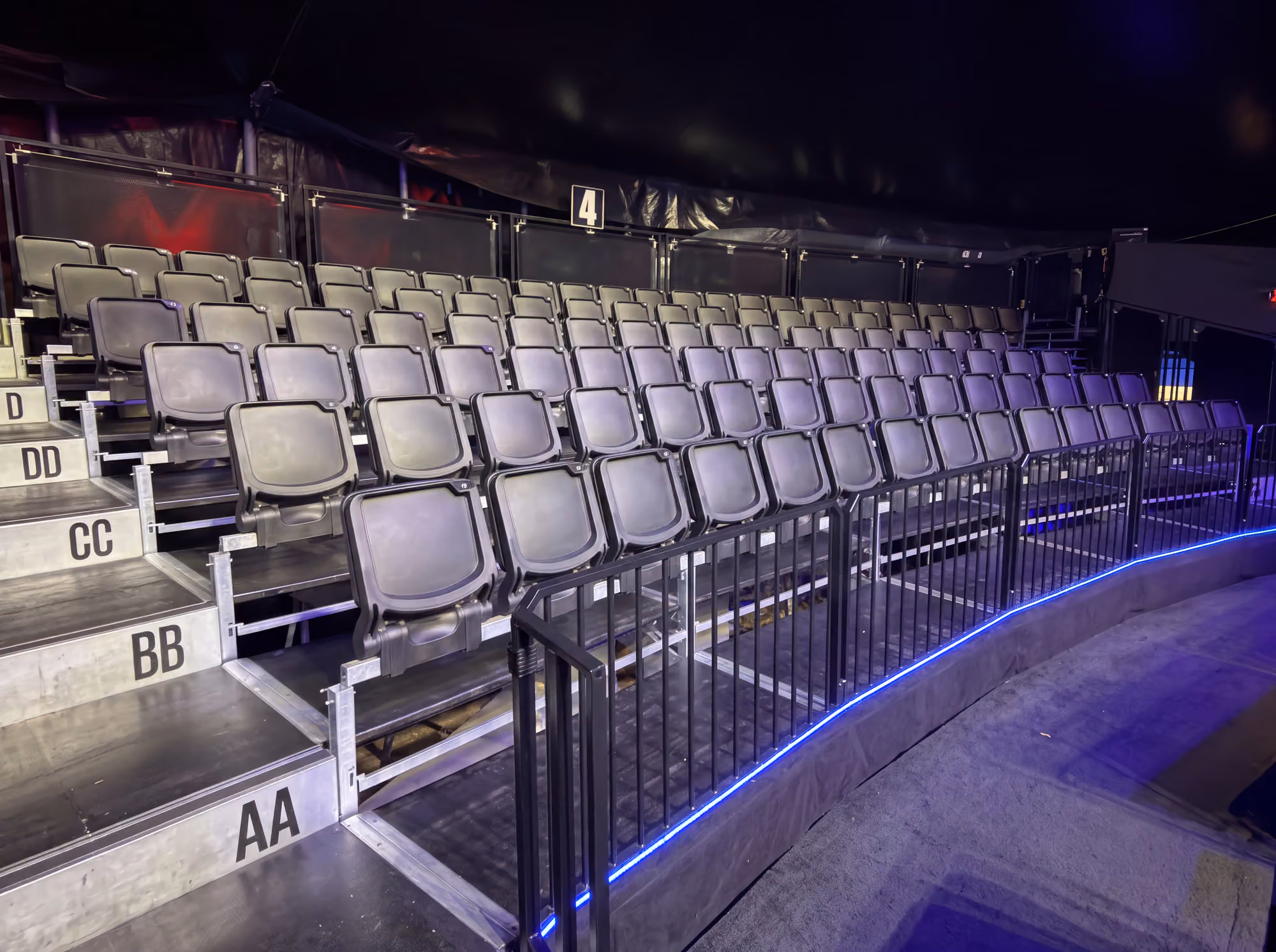 Mezzanine seating at the Wonderland Big Top