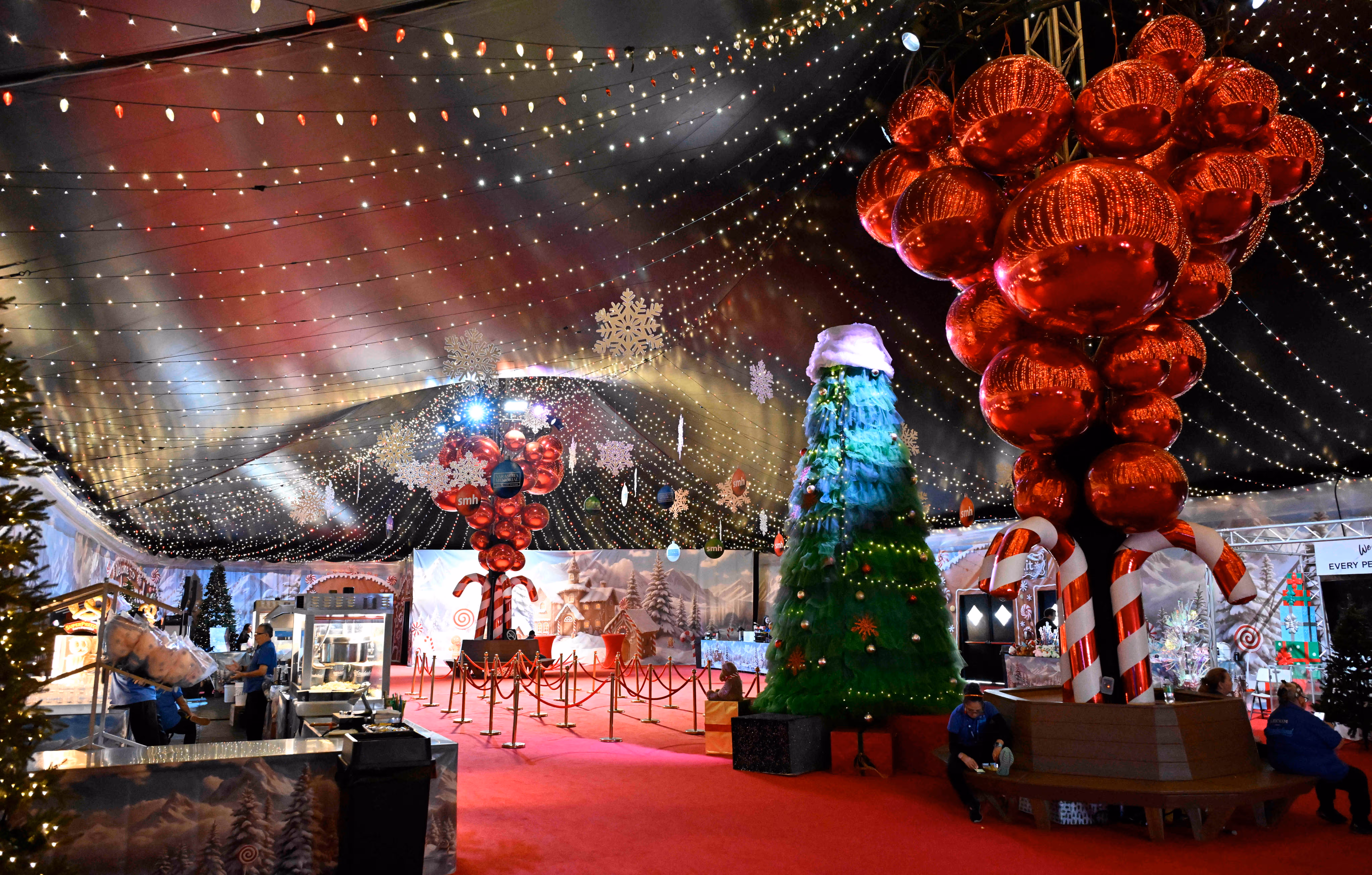 Concessions and lobby inside the Big Top